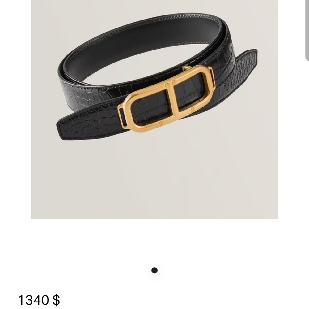 Mens crocodile pattern leather belt￼